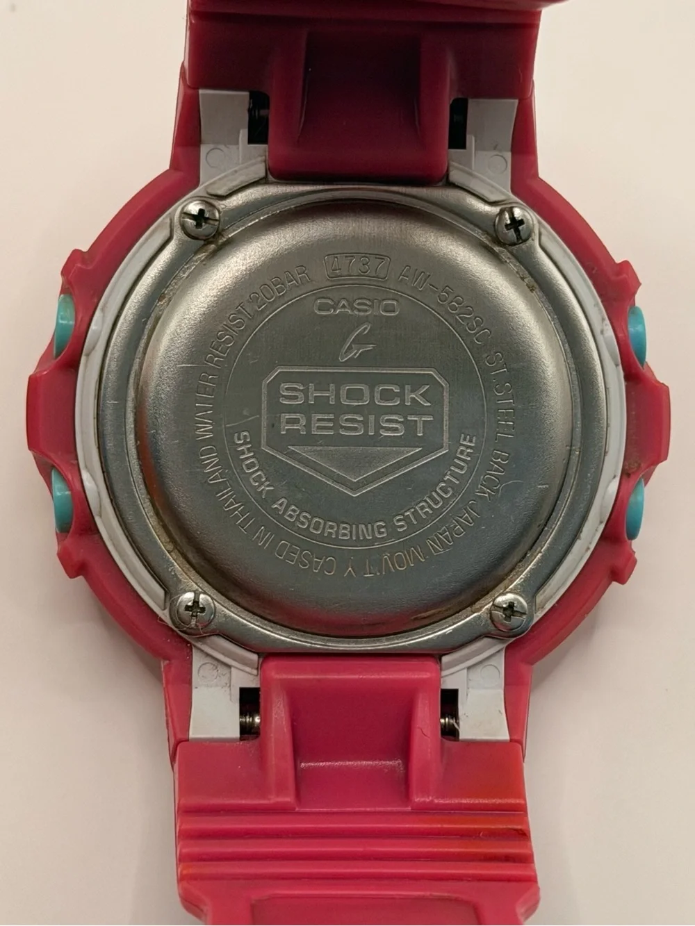 Casio G-Shock Crazy‎ Colour Watch AW-582SC Pink Purple New Battery